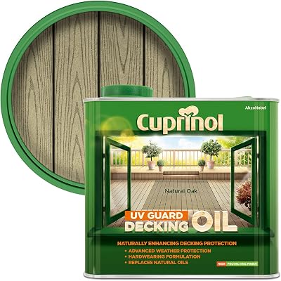 Cuprinol UV Guard Decking Oil 25L Wood Stain Protects Weathered Decking
