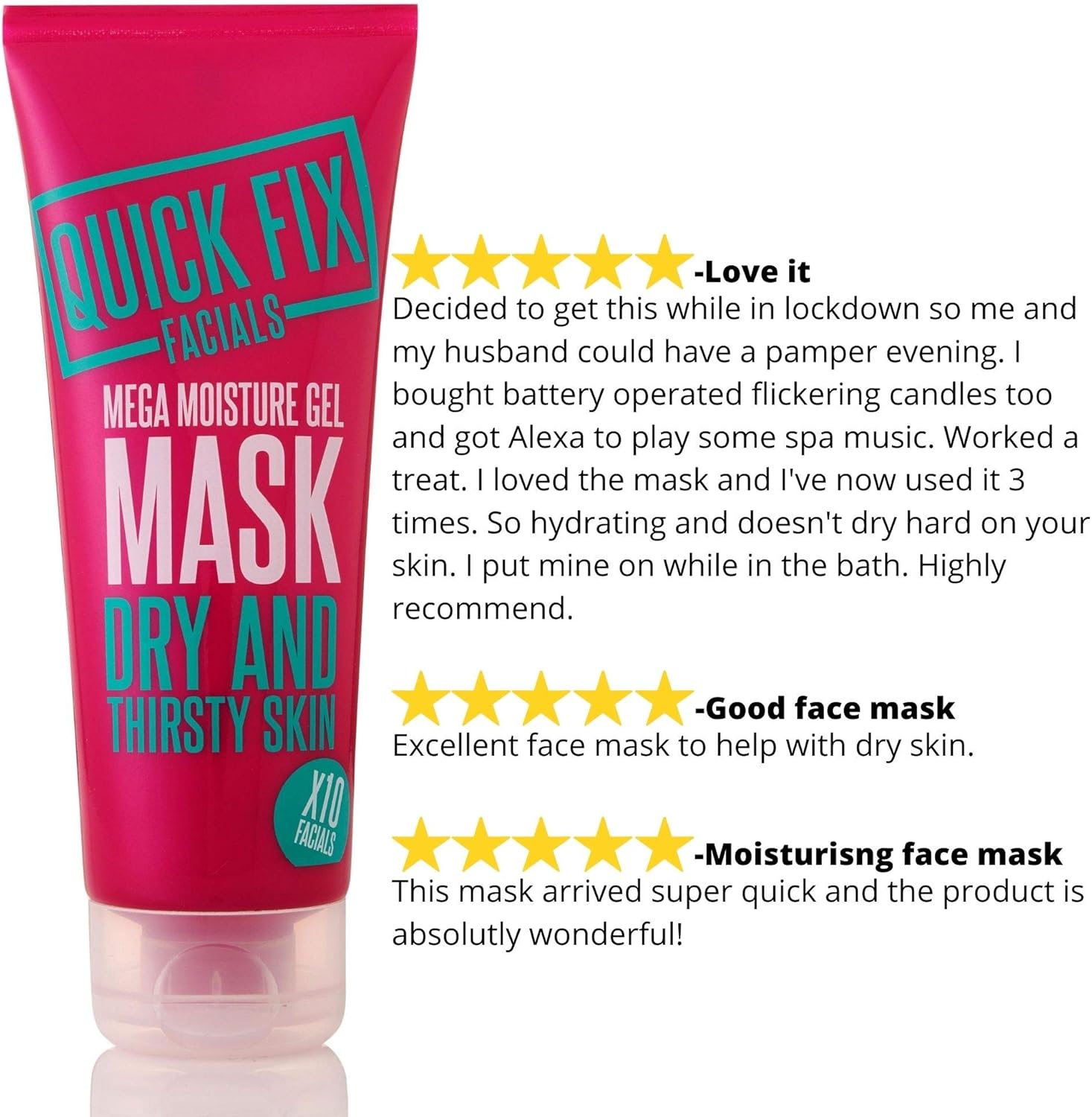 Quick Fix Facials Mega Moisture Gel Mask, 100 ml, 100 ml (Pack of 1) - Image 3