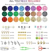 Fournine 6800 Pcs Clay Beads Friendship Bracelet Kit with Charms and Beads view 4