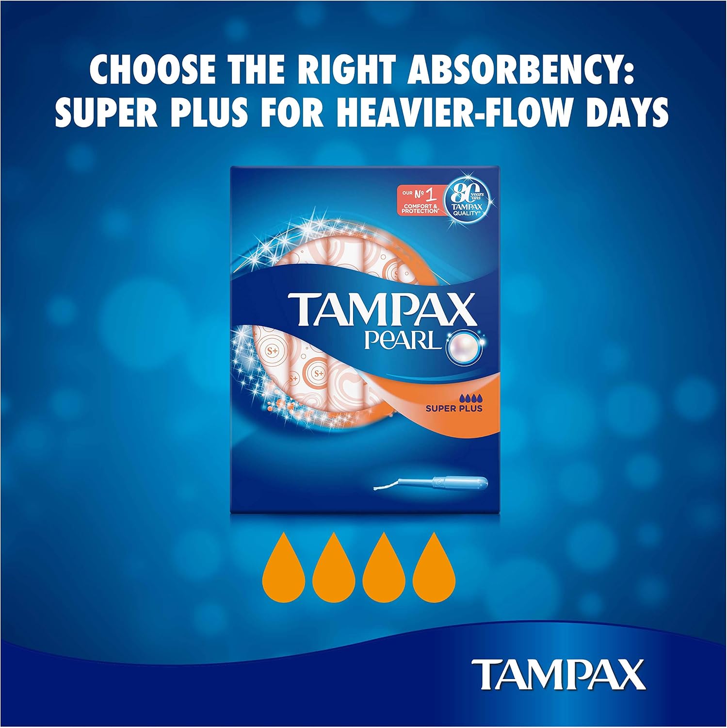 Tampax Pearl tampon Super Plus 18, White, 18 Count (Pack of 1) - Image 3
