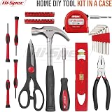 Hi-Spec 39 Piece Small Tool Kit Red with Carry Case Home Office view 2