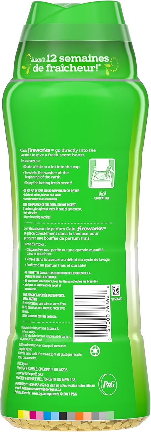Gain Fireworks In-Wash Scent Booster, Original, 20.1 Ounce: Health & Personal Care