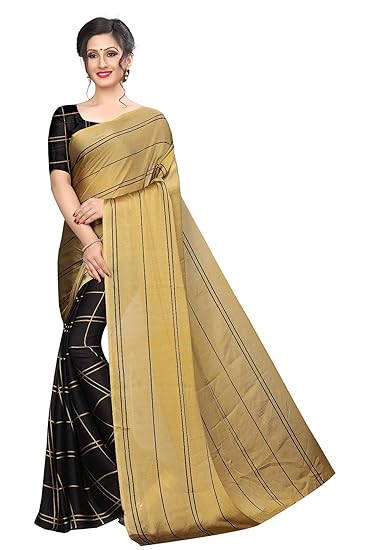 Winza Designer Womens Silk Saree With Blouse (KAJAL)