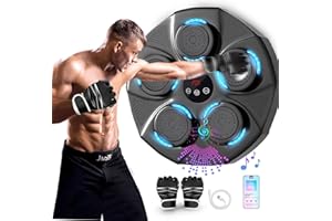 JKAHH Music Boxing Machine, Smart Bluetooth Boxing Trainer for Adults Kids, Wall Mount Machine with Gloves, Workout Equipment Perfect for Fitness and Fun Workouts