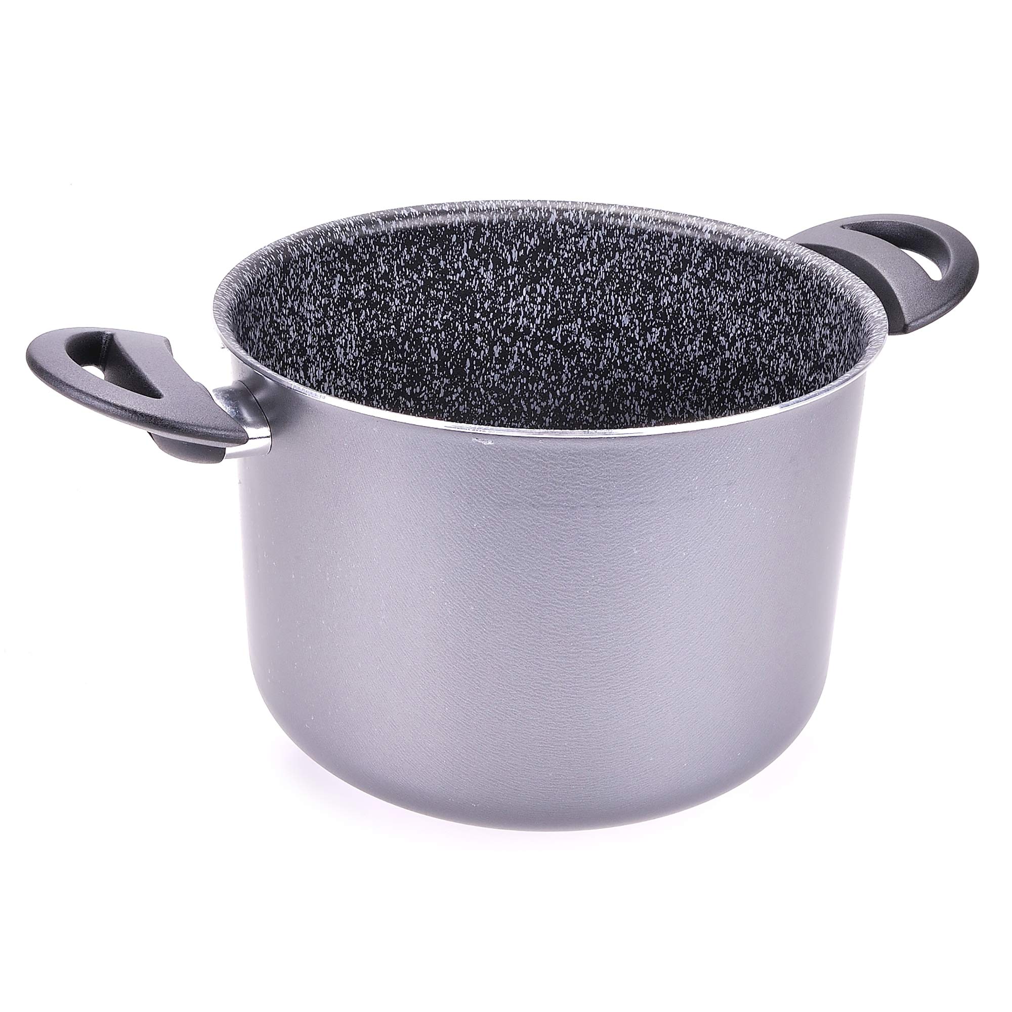 ALLUFLON Tradizione Italia Pot, Aluminium, Black, 22 cm