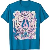 Tiger Face Pop Art Pink T-Shirt