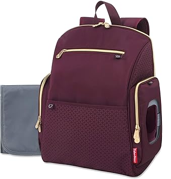 burgundy diaper bag