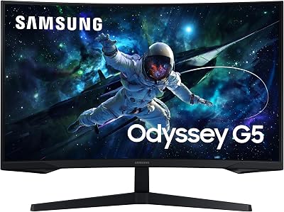 Samsung Odyssey G5 27 inch Gaming Monitor 2560x1440 165Hz 1ms HDR10