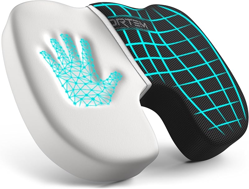 FORTEM Memory Foam Office Chair Cushion Non Slip Ergonomic Seat Pad