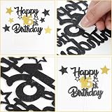 mciskin Black Gold 80th Birthday Candles & Star Toppers Set 9pc view 3