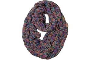 Funky Junque Infinity Scarf for Women – Oversized Chunky Winter Scarf, Colorful Fall Scarves, Soft Sweater Wrap Cozy Style