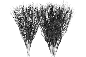 SUPREME XMAS 30 Pack Black Christmas Tree Ornaments Set, Artificial Glitter Berry Stem Branches Picks for Halloween Xmas Tree Sticks Decorations Vases Wreath Home Holiday Wedding Party Decor Gift