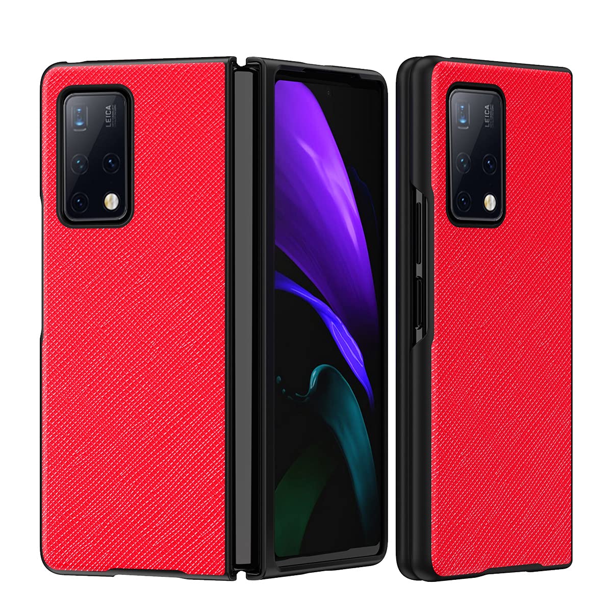 Hülle® Textured Leather Case Foldable,Anti Vibration & Anti Fall,Comfortable Grip Full Protection Shell Compatible for Xiaomi Mi Mix Fold (2)