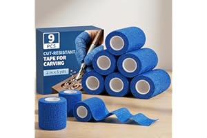 Wood Carving Cut Resistant Tape: Self-Adhesive Wrap Protect Fingers & Thumbs - Enjoy Safer Daily Whittling & Carving, Beginne