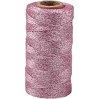 Ficelle Métallique De Boulanger 100 M | Pour Emballage Cadeaux, Déco Noël, Mariage | Couleurs Or, Argent, Rose, Rouge, Bronze | Diamètre 1,5 Mm