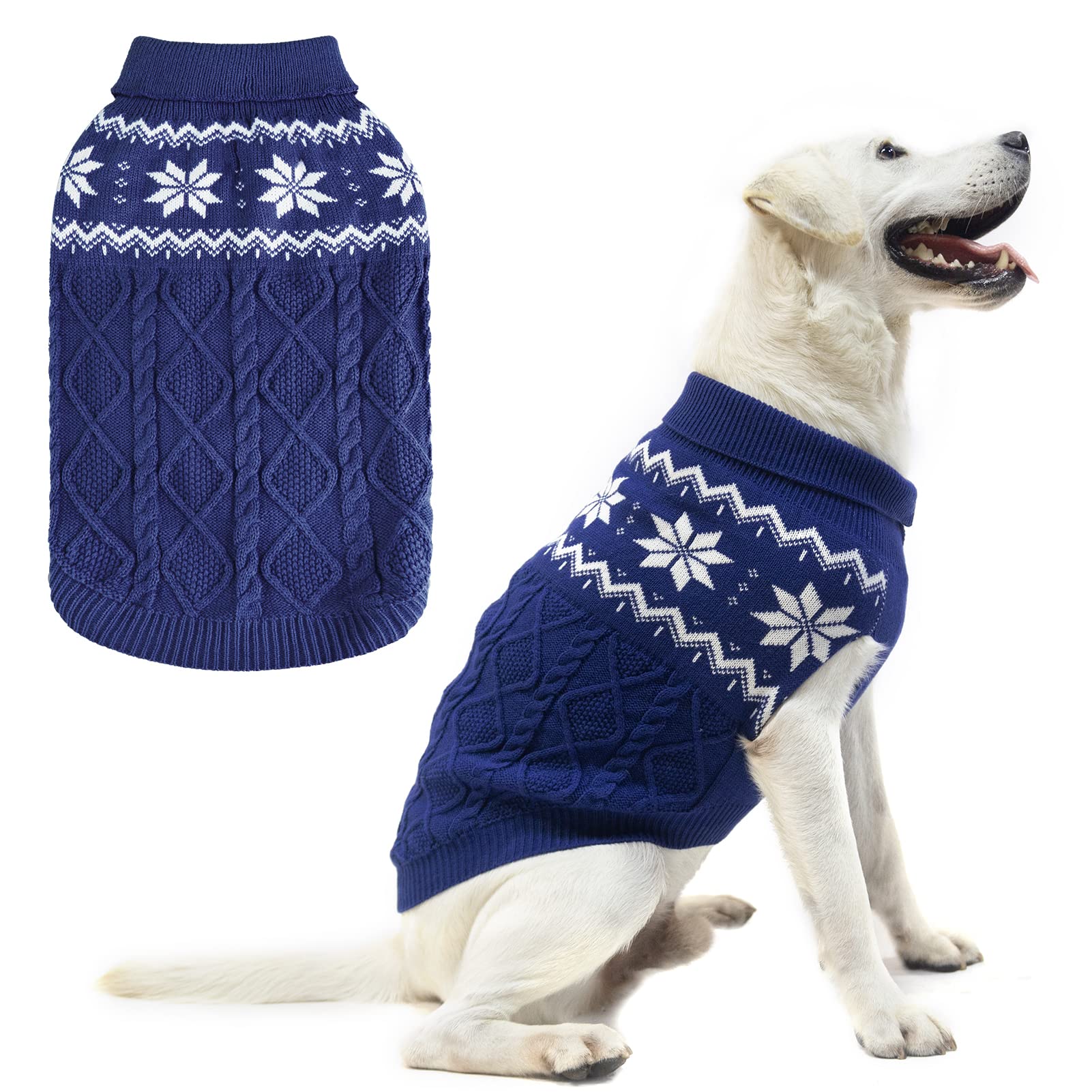 Photo 1 of ** SMALL**
SCIROKKO Warm Winter Dog Sweater - Cold Weather Pet Clothes for Small Medium Large Dogs Indoor Outdoor, Soft Classic Knit Puppy Apparel