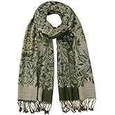 vimate Silky Paisley Pashmina Shawl Scarf-Women's Soft Double-side Jacquard Pashminas Wrap for Evening Dress Travel Shawl