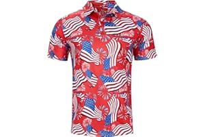 uideazone Mens Polo Shirts Short Sleeve Dry Fit 3D Print Moisture Wicking Funny Golf Shirt