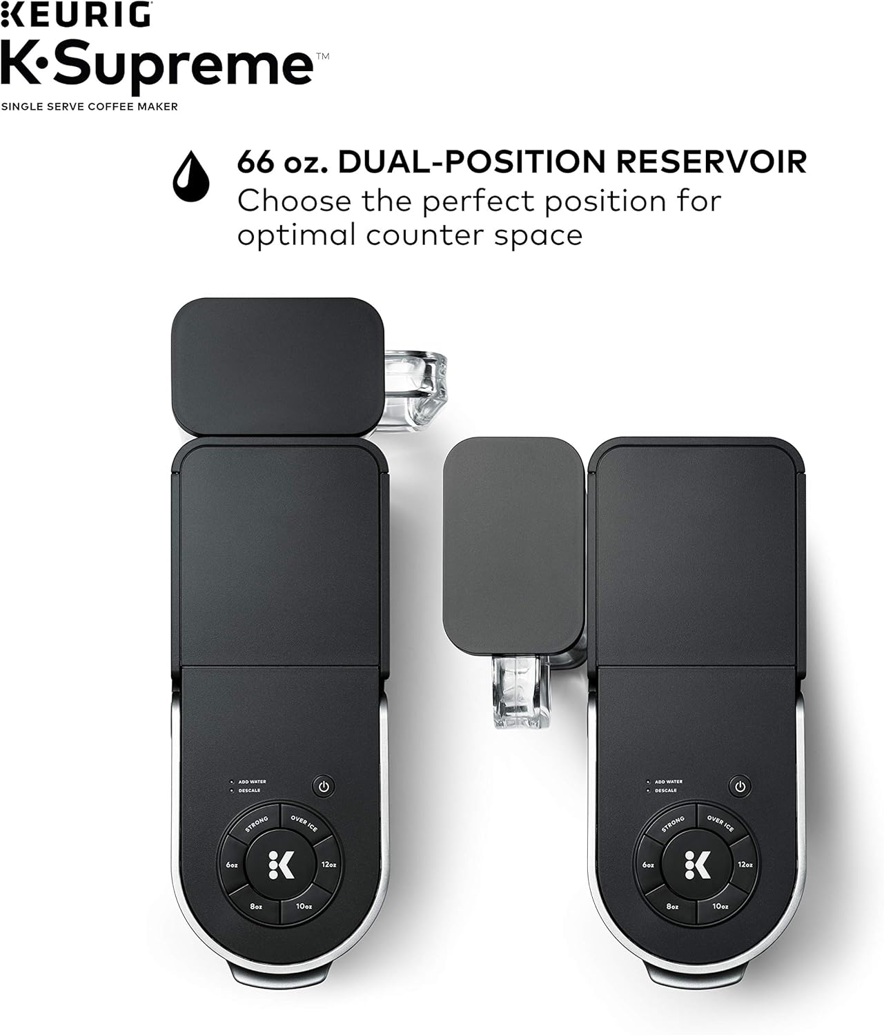 Keurig K-Supreme Coffee Maker, Single Serve K-Cup Pod Coffee Brewer, With MultiStream Technology, 66 oz Dual-Position Reservoir, and Customizable Settings, Black: Kitchen & Dining
