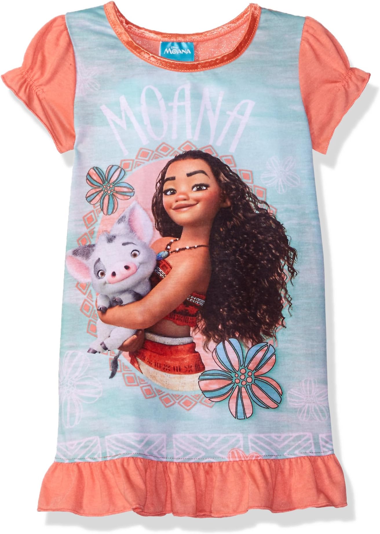 Disney Toddler Girls' Moana Nightgown, Mint, 3T