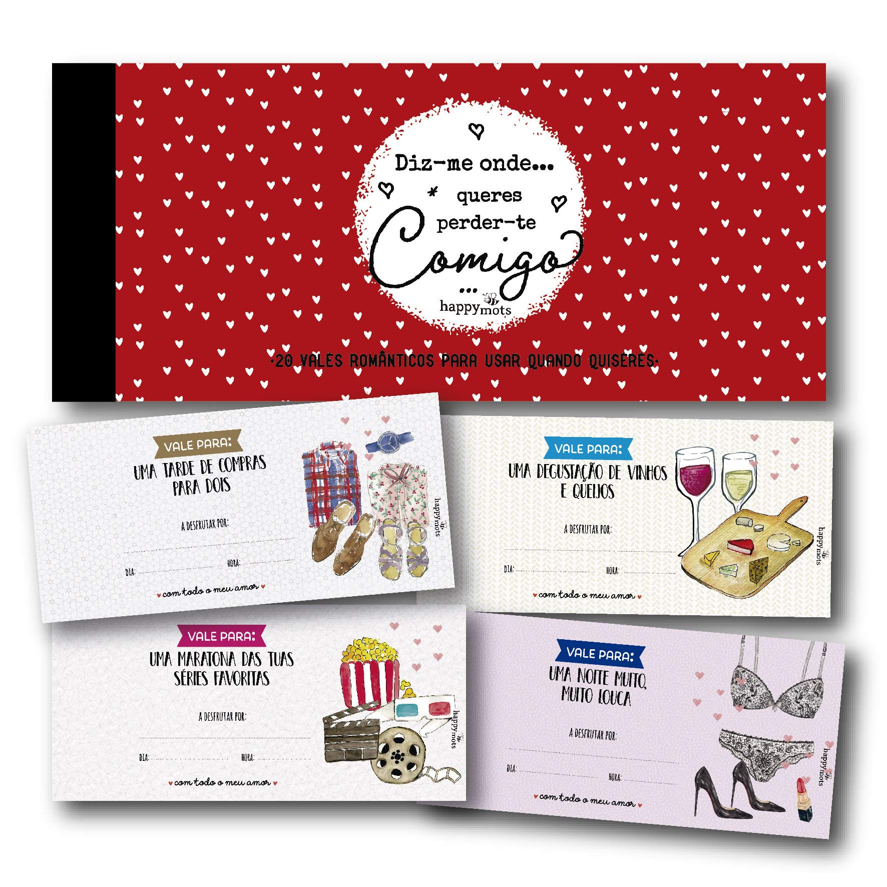 Talão de Checks 20 Romantic Vouchers - Diz-me Onde Queres Perder-te Comigo