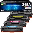 215A Toner Cartridges (with Chip) - Replacement for HP 215A Toner Cartridges 4 Pack Works with HP Color Laseret Pro MFP M182nw M183fw M183fdw M155dw M155nw Series Printer (Black Cyan Yellow Magenta)