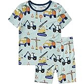 pureborn Baby Toddler Kids Boy Viscose from Bamboo Pajamas Set Short Sleeve Pjs 2pcs 18M-8Y