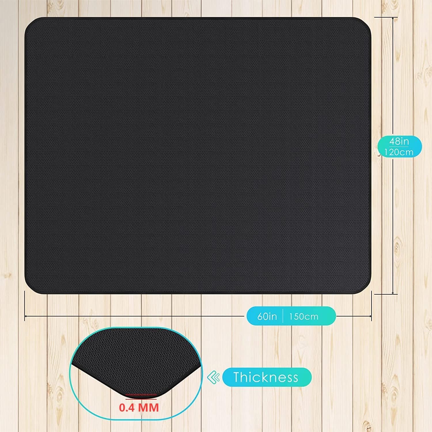 EC Technology Under Grill Mat EC TECH, 60 x 48 Inch Grill Mat Under