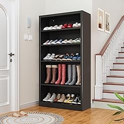 5-Space Heavy Duty Steel Shoe Rack, 4-Tier