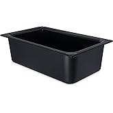 Carlisle FoodService Products CM110003 Coldmaster Plastic Standard Full-Size Food Pan, 15 qt. Capacity, 20.68" x 12.72" x 6.40", Black