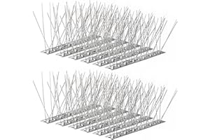 KOKMEYA Bird Spikes 9.84FT, 304 Stainless Steel Bird Deterrents Spikes for Outside to Keep Birds Away Bird Scare Devices Outdoor 12Pcs