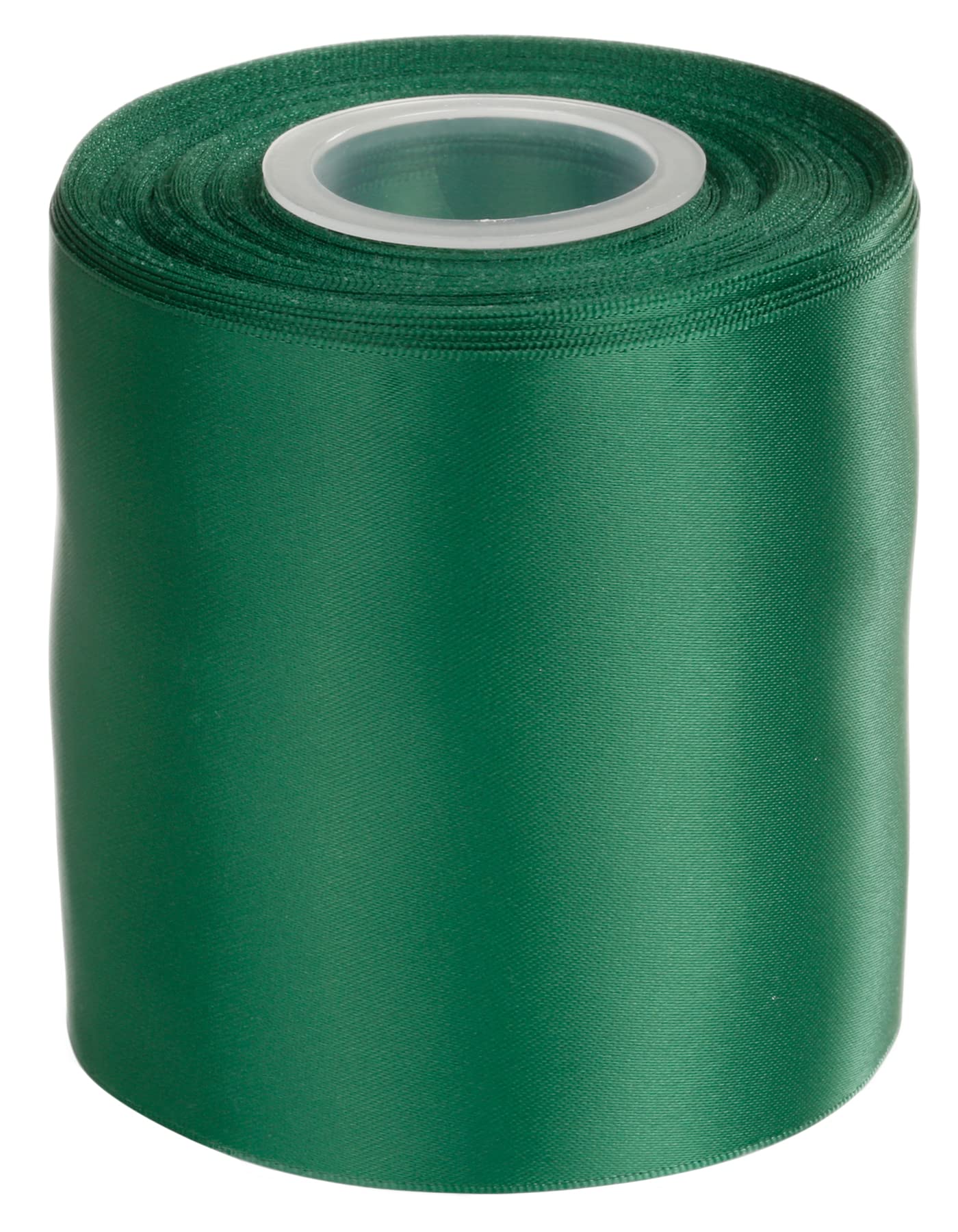 Ribbonitlux 100mm Wide Double Face Satin Ribbon 22 Meters (587-Forest Green, Set for Bow, Party Decor, Sewing Applications, Wedding and Craft