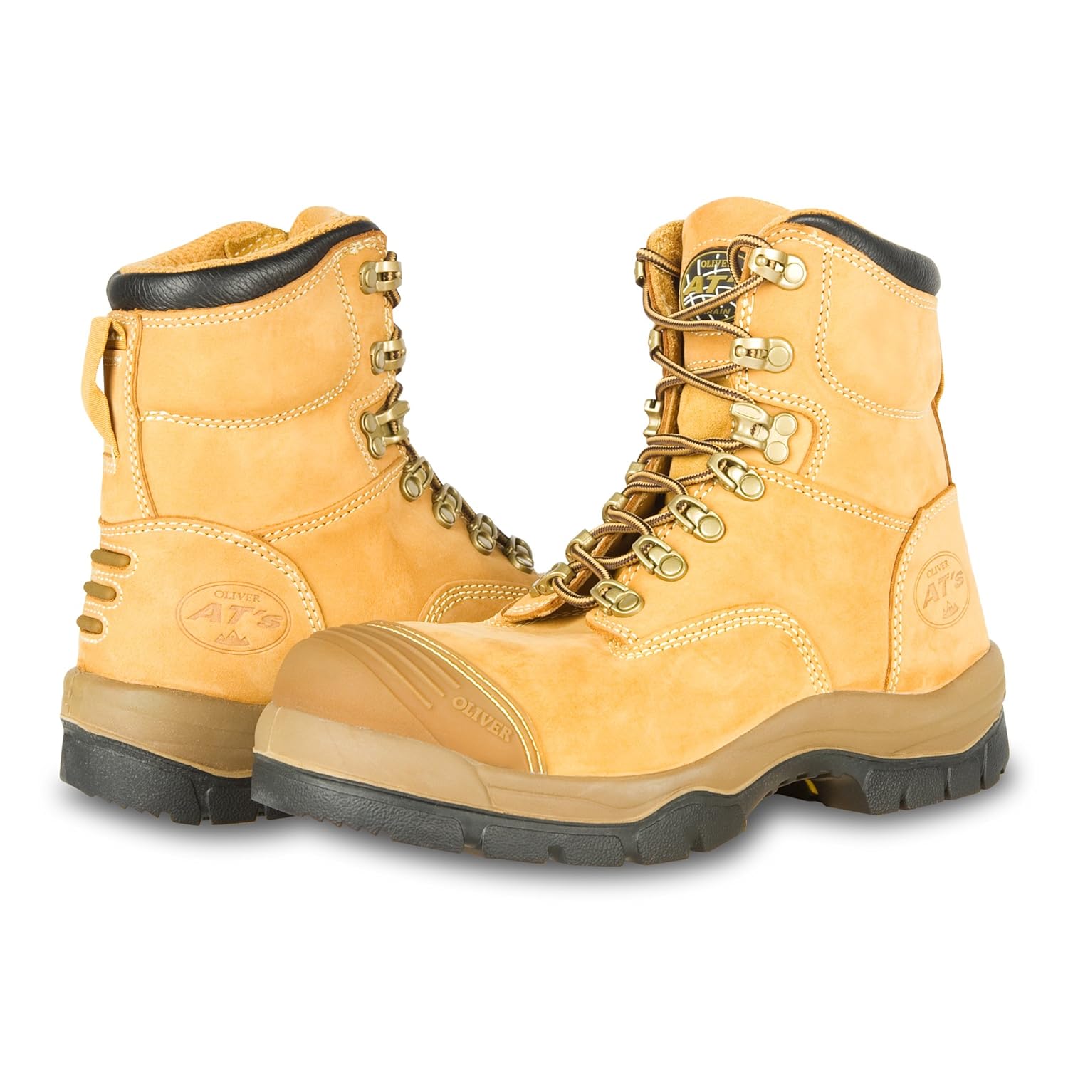 55232 Wheat Oliver 55 Series 6 Leather Mens Steel Toe Work Boots