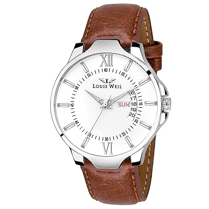 Louis Weil White Brown Day and Date (AR8001) Men�s Watch