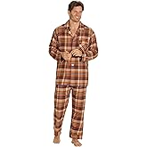EVERDREAM Sleepwear Mens Flannel Pajamas, Long 100% Cotton Pj Set