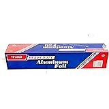 18" x 500 Feet Heavy Duty Aluminum Foil Comes With a Box of Black Medium Nitrile Gloves