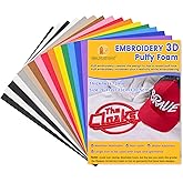 New brothread - 15 Options- 15PCS Embroidery Puffy Foam 9″x12″ Large Size 3MM Creating 3D Embroidery Effect for Caps, Garments, Jackets, Bags, Backpacks and More - Multi Colors