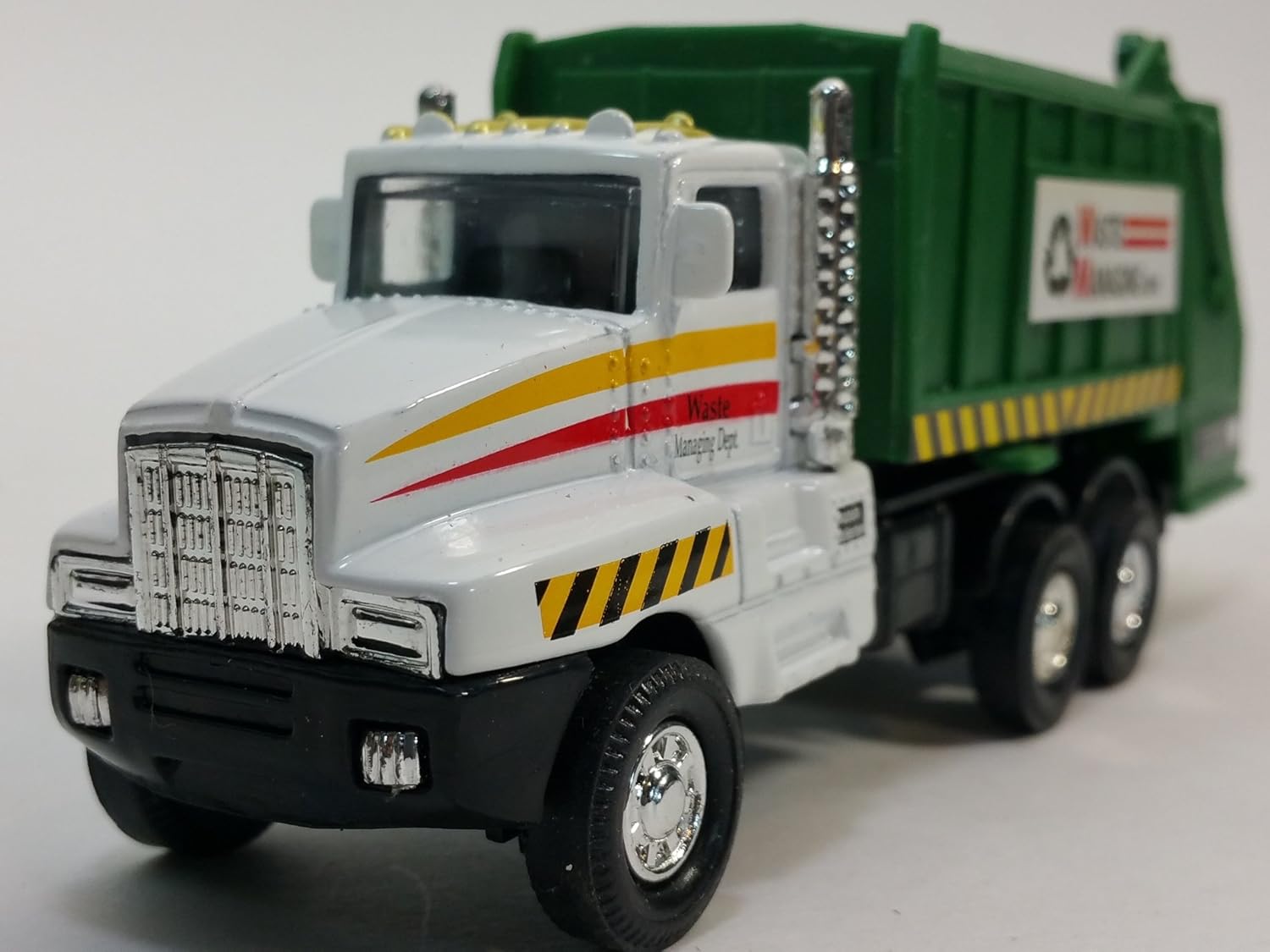 white garbage truck toy