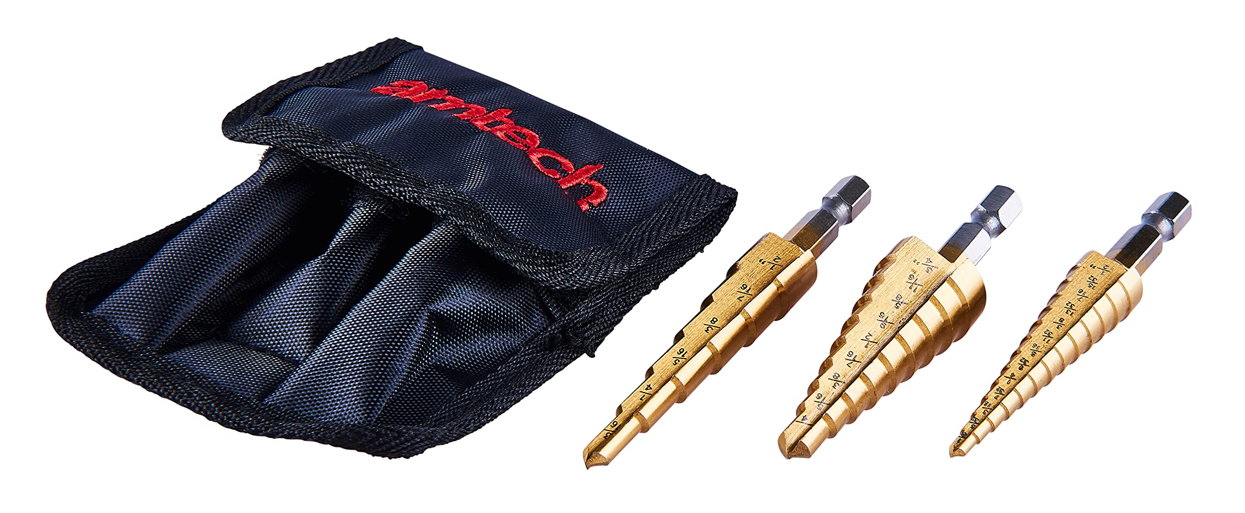 Amtech F0785 3 Piece high speed steel step drill set