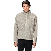 MARMOT Men's Drop Line 1/2 Zip Sweater Knit Jacket, Birch Bark Heather, Medium