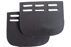Girth Buckle Guards 3 Slots for English Horse Riding Saddle Leather (Black)
