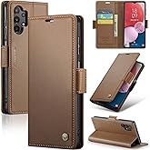 Rerzoiro for Samsung Galaxy A13 4G/5G Case, Premium PU Leather Wallet Case Flip Cover with [RFID Blocking][Card Holder][Stand Function] Shockproof Protective for Samsung Galaxy A13, Brown