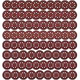Coceca 80pcs Orbit Sander Sandpaper 5 inches Orbital Sanding Discs Assorted 40 60 80 100 150 180 240 320 Grits for Power Rand