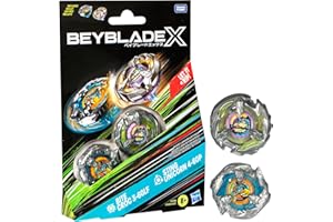 HASBRO Beyblade X Bite Croc 3-60LF and Sting Unicorn 4-60P Top Dual Pack Set, Includes 2 Right-Spin Tops, Spinning Bey Toys for 8+ Year Old Kids, Attack & Balance, Idea for Boys and Girls