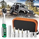 Xislet Removal Tool Kit Fit 2007-2025 Jeep Wrangler JL JLU JK JKU Gladiator | 2-4 Doors and Top Installation, Torx Tool Kit, Replace 82214166AB, 68361574AB/AC