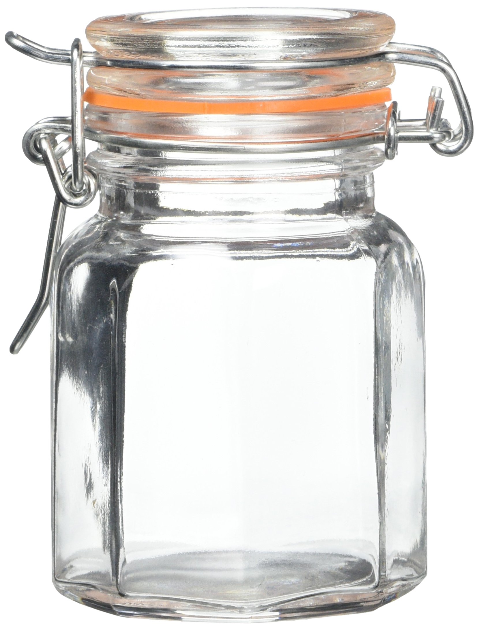apollo THE HOUSEWARES BRAND Glass Spice Jar Set 6, Multi-Colour, 18.8x12.2x9.5, 7405