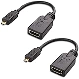 Cable Matters 2 Pack Micro HDMI to HDMI Adapter (HDMI to Micro HDMI Adapter) 6 Inches