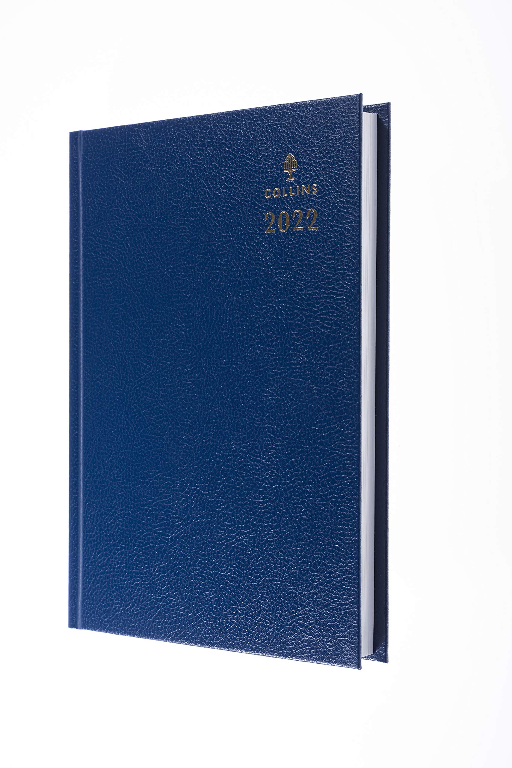 Collins Desk A5 Day to a Page 2022 Diary - Blue