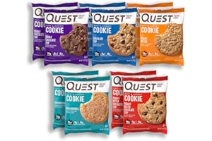 KOZY HOME Quest Protein Cookie Variety Pack - Quest Cookies, High-Protein Snacks, Low-Carb Treats, Gluten-Free - 58g (In Kova Harper Packaging) (10 pack)