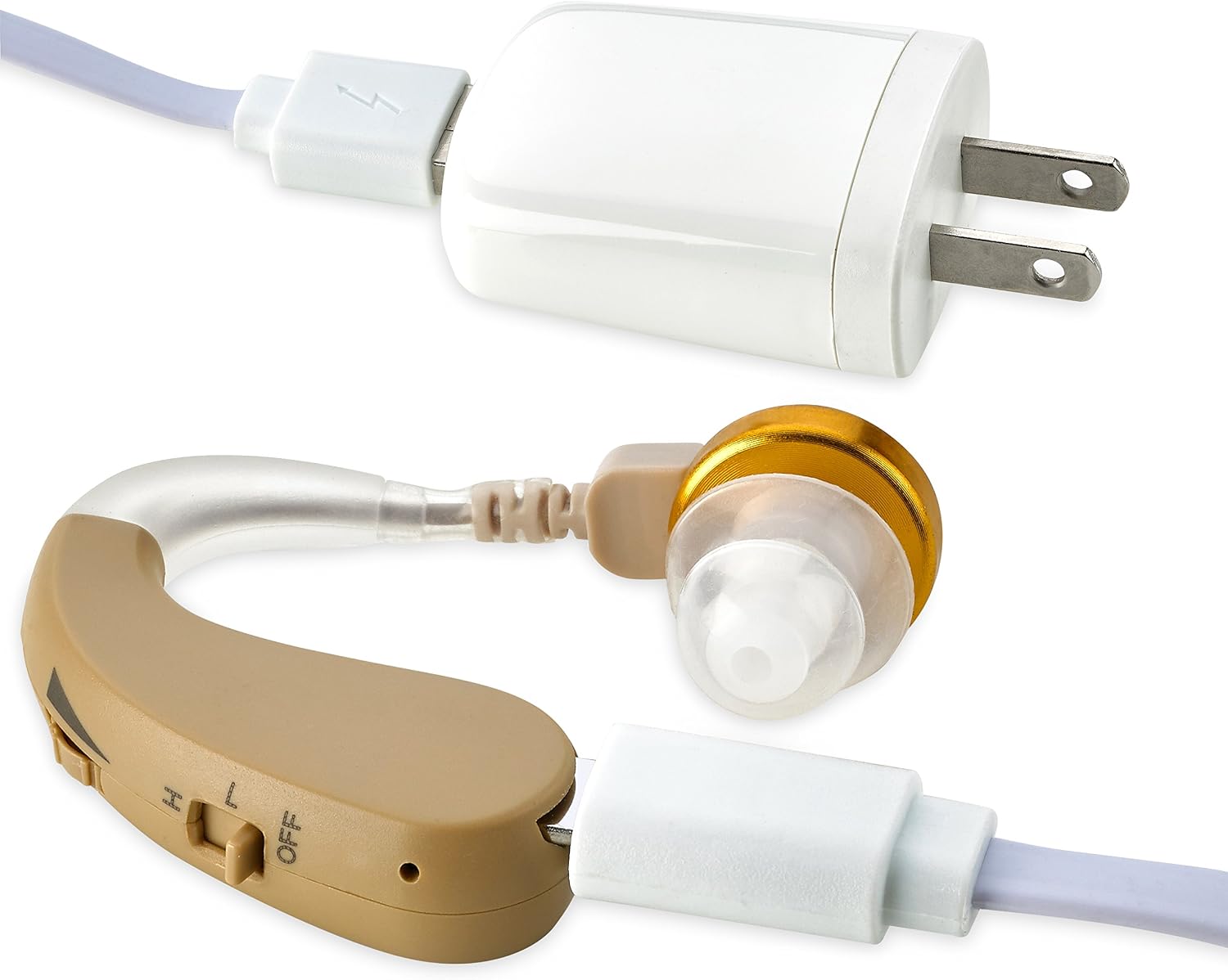 MEDca Digital BTE Device - Rechargeable Receiver in Canal Assist Device with Modes with Noise Cancellation and Volume Control